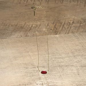 Gold with Garnet red Kendra Scott necklace